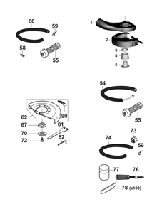 Fig-1 Diagram and Parts List for CP3650-120AA45  Chicago Pneumatic Grinder